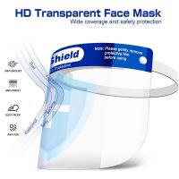 Face shield หน้ากากป้องการละอองเชื้อโรค หน้ากากใส เฟสชิว รุ่นสายคาดพลาสติค ไม่บีบรัดเกินไป ปรับขนาดได้