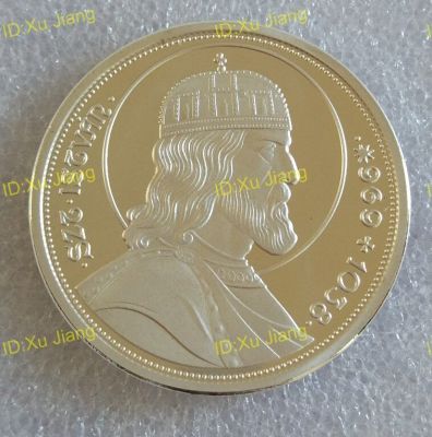 เหรียญเงินที่ระลึกพระราชาสตีเฟ่น I Of Hungary ร้อนแรงขนาด40มม.