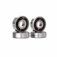 SzBlaZe 8 Piece 608 Hybrid Black Ceramic Bearings For Inline Roller Skate Skateboard Skateboard Scooter Wave board caster board