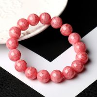 สีแดงธรรมชาติ Rhodochrosite รอบสร้อยข้อมือลูกปัดผู้หญิง Rose Rhodochrosite อาร์เจนตินาอัญมณี6มม. 7มม. 8มม. 9มม. แฟชั่น Aaaaaaaa