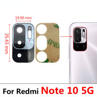 กระจกกล้องสำหรับ Xiaomi Redmi Note 10 5G กล้องด้านหลังเลนส์กระจกพร้อมกาว