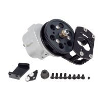 Metal R3 Single Speed Transmission Gearbox with Motor Gear Mount for 1/10 RC Crawler Car RC4WD D90 II D110 Gelande 2