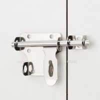 【LZ】❇☄  Thickened Wooden Cabinet Latch Bathroom  Pin Door Left and Right Latch Stainless Steel Latch Security Door Bolts Mounted Locks