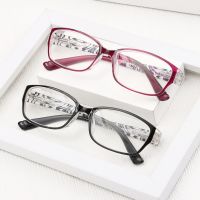 Fashion Anti Blue Light Reading Glasses Urltra Light Frame Eye Protection Glasses Women Flowers Elegant Comfortable Eyeglasses