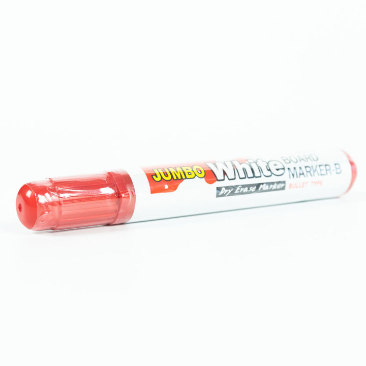 monami-jumbo-white-board-marker-bullet-2-mm-red-ปากกาไวท์บอร์ด-หัวกลม-ขนาดเส้น-2มม-หมึกสีแดง-ของแท้
