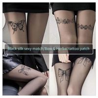 【YF】 5 Pieces Bow Thigh Herbal Semi-permanent Tattoo Stickers Waterproof Female Durable Plant Sexy Big Picture Temporary Fake