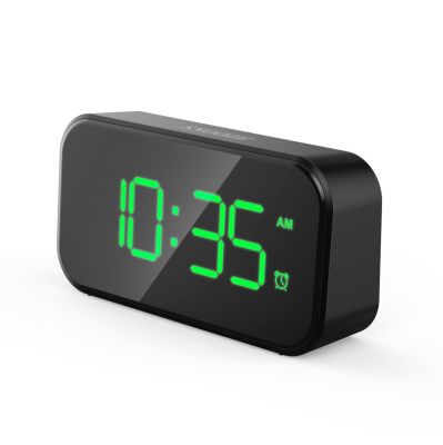 นาฬิกาปลุกดิจิตอลขนาดเล็กสำหรับนอนหนักพร้อมสัญญาณกันขโมยพิเศษ100dB เครื่องชาร์จ USB นาฬิกาปลุกสำหรับห้องนอน
