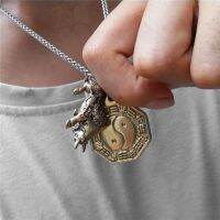 【CW】 Ox Pendant Necklace Wealth and Luck Shui Amulet Accessories Men Yin Yang Necklaces