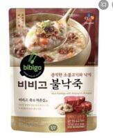 cj bibigo bulgogi and octopus rice porridge อาหารเกาหลีสำเร็จรูป พร้อมทาน โจ๊กพร้อมทาน บูลโกกิข้าวต้มปลาหมึก (420g) 불낙죽