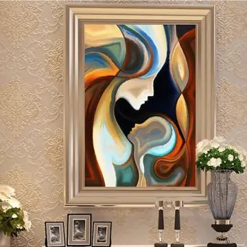 5D Diamond Painting Abstract Child and Mother Kit - Bonanza Marketplace