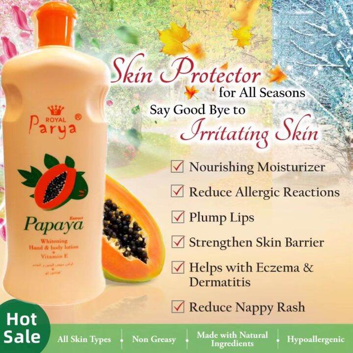 Parya whitening PAPAYA body lotion 600ml Lazada PH