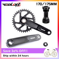 GOLDIX MTB Crankset CNC 170/175มม. จักรยาน MTB Crank 0/3/6องศา30T 32T 34T 36T 38T Chainring Crown BB68/86สำหรับ Shimano SRAM