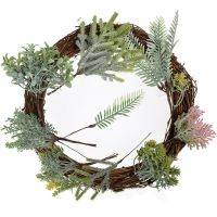 【cw】6 pcsbundle artificial plant grass pine for diy wedding wreath Christmas garland home decoration accessories artificial flowers ！