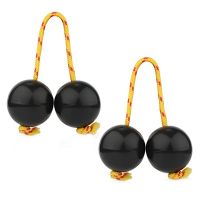 1 Pairs of Rhythm Balls, Shaker Cup Instruments Classic African Rattles Hand Percussion Instruments (Black)