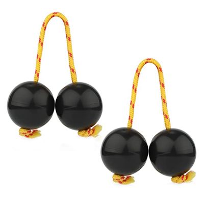 1 Pairs of Rhythm Balls, Shaker Cup Instruments Classic African Rattles Hand Percussion Instruments (Black)