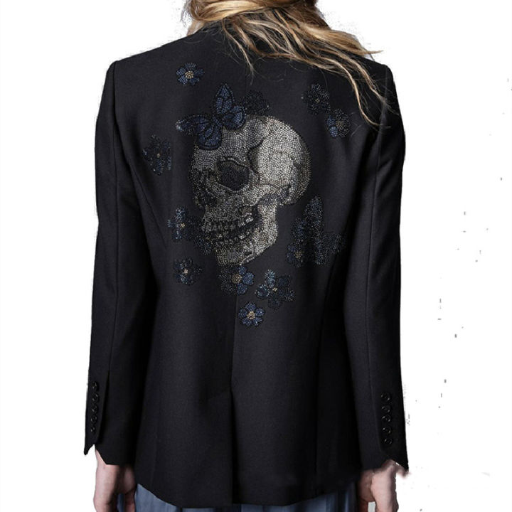 women-black-suit-jacket-office-ladies-coat-2021-fashion-back-floral-hot-rhinestone-skull-autumn-single-breasted-design-blazers