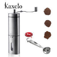 Kaxcioเครื่องบดกาแฟแบบปรับได้ด้วยตนเองกรวยเซรามิกเสี้ยน-ร่างกายสแตนเลสสำหรับตั้งแคมป์หรือท่องเที่ยว