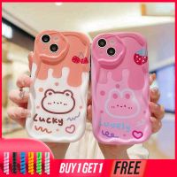 เคส VIVO Y16 Y22 Y02 Y22S Y21G Y12S Y33T Y21E Y50 Y15S Y20 Y20S Y95 Y15C Y3S Y91C Y35 Y56 Y02A Y12 Y21S Y15A Y21T Y21A Y91 Y93 Y12i Y17 Y53S Y21 Y01A Y20A น่ารัก Y12A เคสนิ่มลายการ์ตูน3D กระต่ายหมีไอศกรีมขอบโค้งมน