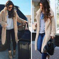 [COD] Womens Soft Cardigan Coats Warm Faux Fur Jacket Coat Fashion Female Turn-down Collar Outdoors