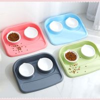 Thicken Pet Food Bowl Non-Slip Pet Rice Bowl Double Bowl Pet Supplies for Cats Dogs Pet Food Bowl Dog Feeder Drinking comedero