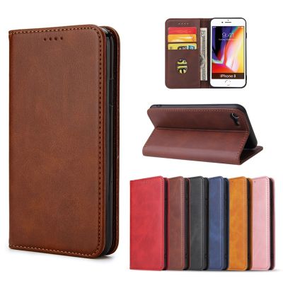 Leather Magnet Wallet Leather Case For iPhone 14 13 12 11 Pro XS Max Mini XR X SE 8 7 6s Plus Luxury Card Slots Flip Cover Coque