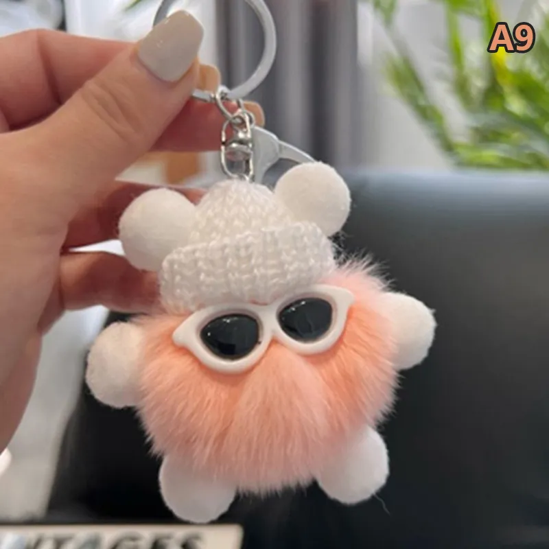 Mini pom pom on sale keychain