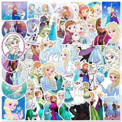 10/30/50PCS Disney Princess Frozen Anna Aisha Sticker DIY Phone Laptop Luggage Skateboard Graffiti Decals Fun for Kid Toy