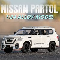 New 1:24 Diecast Model Cars Alloy Nissan Patrol Miniature Off-Road Metal Vehicle Collected Gifts for Children Boys Birthday Toys