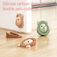 Cartoon Silicone Door Stopper Crash Pad Wall Protector Doorknob Handle Bumper Guard Anti-Slip Shockproof Buffer Door Stopper