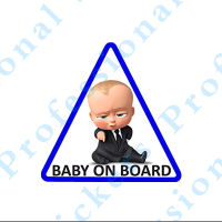 Creative Baby on Board Boss Vinyl Poster Laptop Trolley PVC Car Sticker Motorcycle Sticker Waterproof Sunscreen Decal