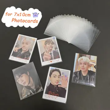 50pcs/pack Heart Photocard Sleeves Toploader Protector Inner Sleeves Laser  Lomo Card Sleeve Game Cards