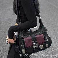 hot【DT】❒  Crossbody Shoulder Leather Tote Commuter Female Trend BlacMessenger