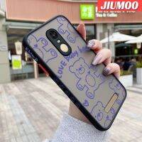 JIUMOO เคสสำหรับ Xiaomi Redmi Note 3 Note 3 Pro Note 2ลายการ์ตูนรูปหมีน้อยบางขอบสี่เหลี่ยมด้านข้างดีไซน์ใหม่มีน้ำค้างแข็งโปร่งใสกันกระแทกแข็งเคสมือถือปลอกซิลิโคนคลุมทั้งหมดเคสป้องกันกล้องแบบอ่อน