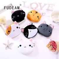 FUDEAM Soft Plush Cartoon Women Coin Purse Cute Animal Zipper Children Girl Coin Wallet USB Cable Headset Mini Bag Key Wallet