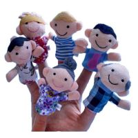 Cartoon Animal Family Finger Puppet Soft Plush Toys Role Play Tell Story Cloth Doll Educational Hand Puppets Toys For Children