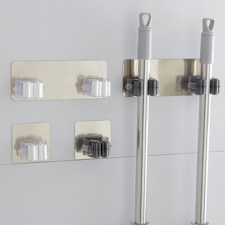 1pcs-wall-mounted-mops-holder-multi-purpose-hooks-self-adhesive-broom-hanger-hook-kitchen-bathroom-organizer-strong-wall-hooks