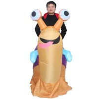 【YP】 Riding on Snail Inflatable Costume Blow Up Clothing for Adult