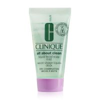 Clinique All About Clean Liquid Facial Soap Mild 30ml สบู่เหลวล้างหน้าสำหรับทุกสภาพผิว ปลุกผิวให้ตื่น มอบความสดชื่น ไม่ทำให้ผิวแห้งตึง