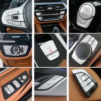 For BMW 5 Series 6GT G32 G30 2017-2021 Chrome Car Steering Wheel Buttons Switch Decorate Cover Trim Car Interior Accessories