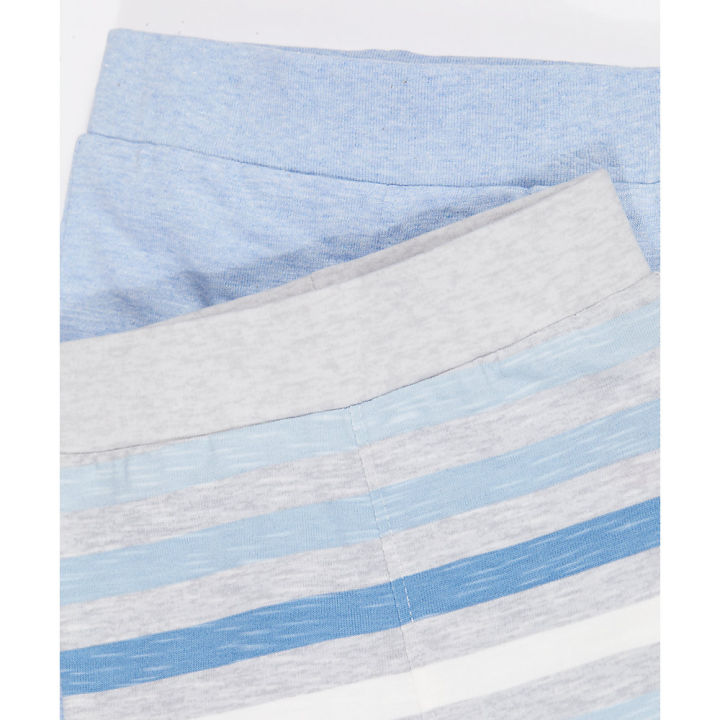 กางเกงเลกกิ้งคลุมเท้า-mothercare-my-first-blue-and-stripe-leggings-with-feet-2-pack-va063
