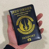 (ซองใส่หนังสือเดินทาง) ปกหนังสือเดินทาง Jedi เคสโลโก้สัญลักษณ์สำหรับพาสปอร์ตหนัง Pu แฟชั่นหนัง Dompet Travel ผู้ชายผู้หญิงซองใส่หนังสือเดินทาง