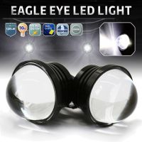 2pcs LED Eagle Eye Light 12V ไฟวิ่งกลางวันสีขาวไฟท้าย DIY สำหรับรถยนต์ Motorcycle