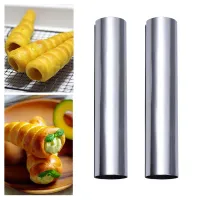 6Pcs Cannoli Maker Solid Stainless Steel Pastry Forms Bakewares Pastry Moulds For Restaurant Home