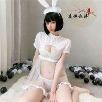 [COD] lingerie passion suit free take off transparent see-through lace rabbit dress princess two-dimensional one-piece dropshipping