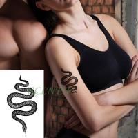 Waterproof Temporary Tattoo Sticker creative crawling black snake personality Flash Tatto Fake Tatoo For Girl Women Men Stickers