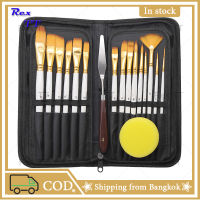 Rex TT 17 pcs  Imported nylon hair Multi-function brushes Safety Paint watercolor oil painting acrylic brushes with cloth bag Artist