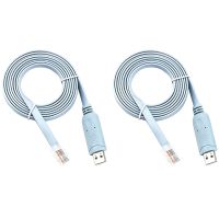 2X 1.8M FTDI Chip USB to RJ45 USB to RS232 Serial to RJ45 CAT5 Console Adapter Cable