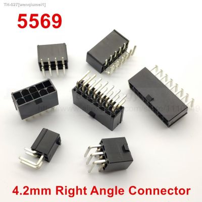 ✇◇ 10pcs/lot 5569 For 5557 4.2mm Automotive Black connector right angle female 2 - 12 pin for PC/computer graphics card on board