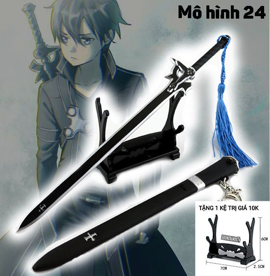 Mô hình móc khóa kiếm Sword Art Online Anime màu đen