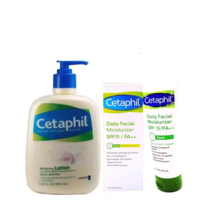 Cetaphil Whitening Lotion 591ml Daily Facial Moisturizer SPF15/PA 118ml Lazada PH